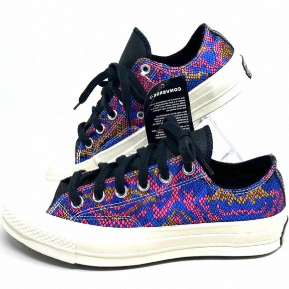 Converse Shoes - Converse CHUNK 70 OX Blue Pink Egret Canvas Low Top 570265C Size Women's Sneaker